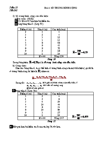 Giáo án Toán Lớp 7 - Tuần 23