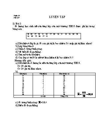 Giáo án Toán Lớp 7 - Tuần 24