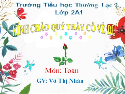 Bài giảng Toán Lớp 2 - Ôn tập về hình học - Võ Thị Nhàn - Trường Tiểu học Thường Lạc 2