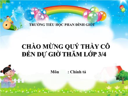 Bài giảng Chính tả Lớp 3 - Tuần 12: Tiếng hò trên sông - Trường Tiểu học Phan Đình Giót