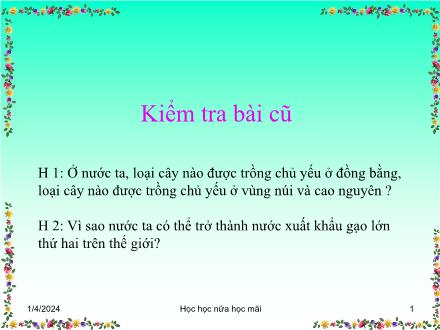 Bài giảng Địa lí Lớp 5 - Bài 11: Lâm nghiệp và thủy sản - Trường Tiểu học Phan Đình Giót