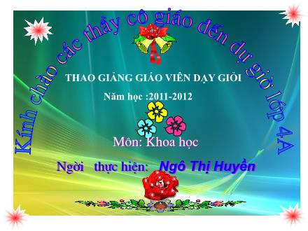 Bài giảng Khoa học Lớp 4 - Không khí bị ô nhiễm - Ngô Thị Huyền