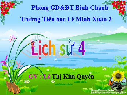 Bài giảng Lịch sử Lớp 4 - Kinh thành Huế - Lê Thị Kim Quyên
