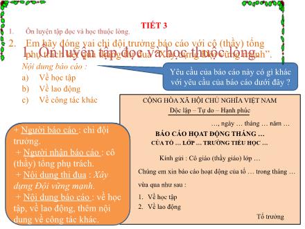 Bài giảng Luyện từ và câu Lớp 3 - Ôn tập giữa kì 2 (Tiết 3) - Trường Tiểu học Phan Đình Giót