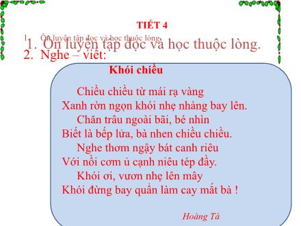 Bài giảng Luyện từ và câu Lớp 3 - Ôn tập giữa kì 2 (Tiết 4) - Trường Tiểu học Phan Đình Giót