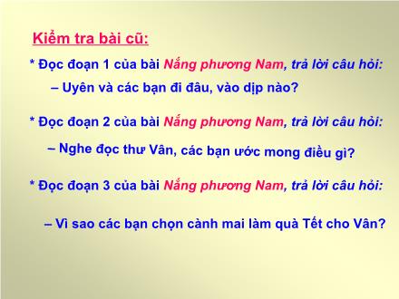 Bài giảng Tập đọc Lớp 3 - Cảnh đẹp non sông - Trường Tiểu học Phan Đình Giót