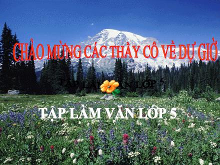 Bài giảng Tập làm văn Khối 5 - Luyện tập tả cảnh - Trường Tiểu học Phan Đình Giót