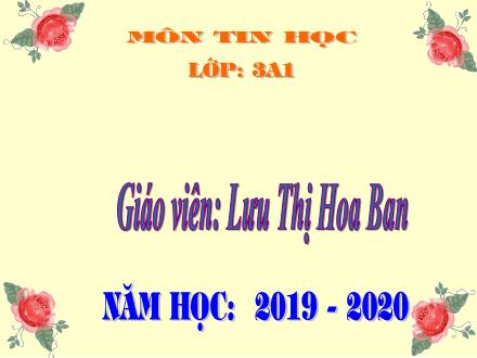 Bài giảng Tin học Lớp 3 - Bài 1: Làm quen với phần mềm học vẽ - Lưu Thị Hoa Ban