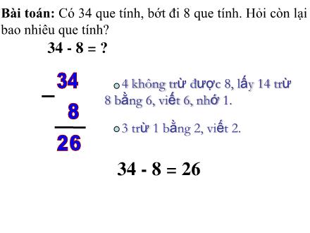 Bài giảng Toán Lớp 2 - 34-8 - Trường Tiểu học Phan Đình Giót