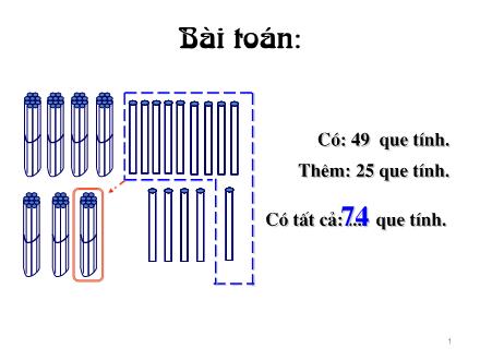 Bài giảng Toán Lớp 2 - 49+25 - Trường Tiểu học Phan Đình Giót