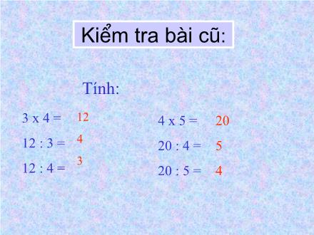 Bài giảng Toán Lớp 2 - Bảng chia 2 - Trường Tiểu học Phan Đình Giót