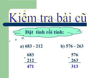 Bài giảng Toán Lớp 2 - Luyện tập (Trang 159) - Trường Tiểu học Phan Đình Giót