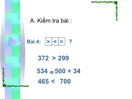 Bài giảng Toán Lớp 2 - Ôn tập về các số trong phạm vi 1000 (Tiếp) - Trường Tiểu học Phan Đình Giót