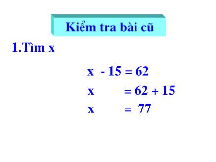 Bài giảng Toán Lớp 2 - Tìm số trừ - Trường Tiểu học Phan Đình Giót