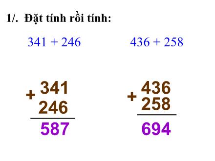 Bài giảng Toán Lớp 3 - Phép cộng các số trong phạm vi 100 000 - Trường Tiểu học Phan Đình Giót