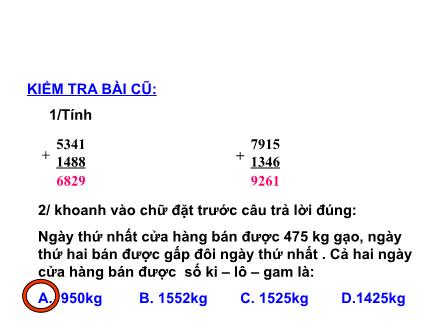Bài giảng Toán Lớp 3 - Phép trừ các số trong phạm vi 10 000 - Trường Tiểu học Phan Đình Giót