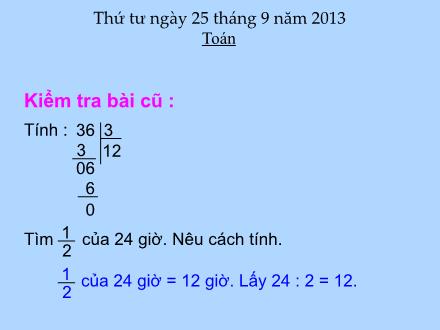 Bài giảng Toán Lớp 3 - Tuần 6: Luyện tập - Trường Tiểu học Phan Đình Giót