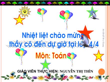 Bài giảng Toán Lớp 4 - Dấu hiệu chia hết cho 5 - Trường Tiểu học Phan Đình Giót