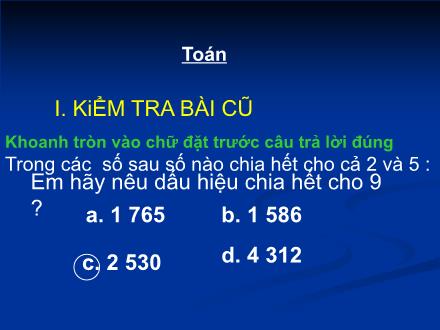 Bài giảng Toán Lớp 4 - Ôn tập về các phép tính với số tự nhiên - Trường Tiểu học Phan Đình Giót
