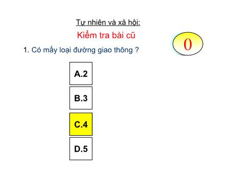 Bài giảng Tự nhiên và Xã hội Lớp 2 - Bài 20: An toàn khi đi các phương tiện giao thông - Trường Tiểu học Phú Thượng