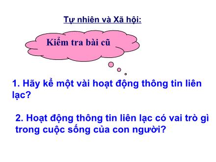 Bài giảng Tự nhiên và Xã hội Lớp 3 - Bài 30: Hoạt động nông nghiệp - Trường Tiểu học Phan Đình Giót