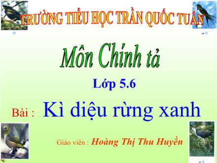 Bài giảng Chính tả Lớp 5 - Kì diệu rừng xanh - Hoàng Thị Thu Huyền