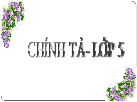 Bài giảng Chính tả Lớp 5 - Người mẹ của 51 đứa con - Trường Tiểu học Phan Đình Giót