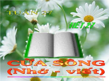 Bài giảng Chính tả Lớp 5 - Tuần 27: Cửa sông - Trường Tiểu học Phan Đình Giót