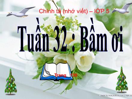 Bài giảng Chính tả Lớp 5 - Tuần 32: Bầm ơi - Trường Tiểu học Phan Đình Giót
