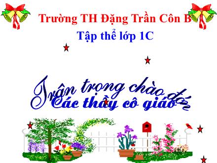 Bài giảng Học vần Lớp 1 - Bài: ua, ưa - Trường TH Đặng Trần Côn B