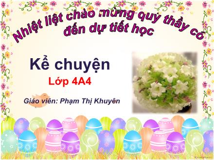 Bài giảng Kể chuyện Lớp 4 - Kể chuyện đã nghe, đã đọc về những ước mơ đẹp hoặc những ước mơ viển vông, phi lí - Phạm Thị Khuyên