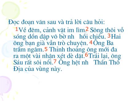 Bài giảng Luyện từ và câu Lớp 4 - Vị ngữ trong câu kể Ai thế nào? - Trường Tiểu học Phan Đình Giót