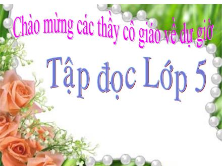 Bài giảng Tập đọc Lớp 5 - Một vụ đắm tàu - Trường Tiểu học Phan Đình Giót