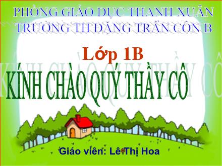 Bài giảng Toán Lớp 1 - Bài 17: Phép trừ dạng 17-3 - Lê Thị Hoa