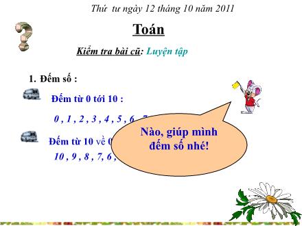 Bài giảng Toán Lớp 1 - Bài 23: Luyện tập chung - Trường Tiểu học Nguyễn Tuân