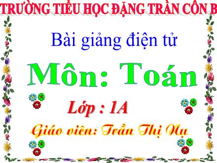 Bài giảng Toán Lớp 1 - Phép cộng trong phạm vi 10 - Trần Thị Nụ