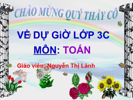 Bài giảng Toán Lớp 3 - Diện tích của một hình - Nguyễn Thị Lành