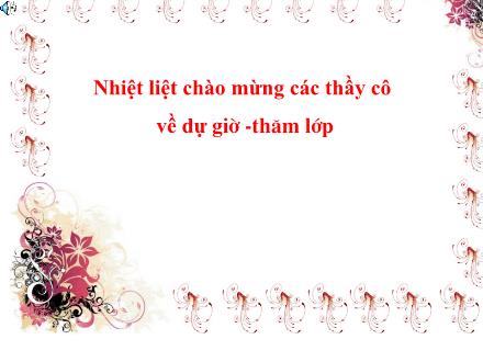 Bài giảng Toán Lớp 5 - Vận tốc - Trường Tiểu học Phan Đình Giót