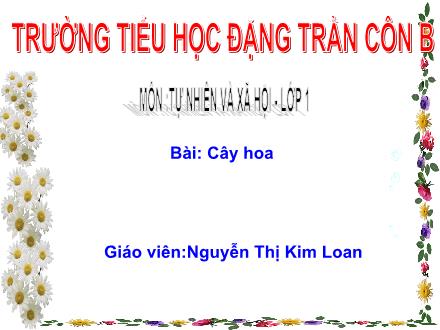 Bài giảng Tự nhiên và Xã hội Lớp 1 - Cây hoa - Nguyễn Thị Kim Loan