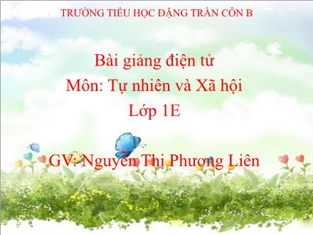 Bài giảng Tự nhiên và Xã hội Lớp 1 - Cây rau - Nguyễn Thị Phương Liên