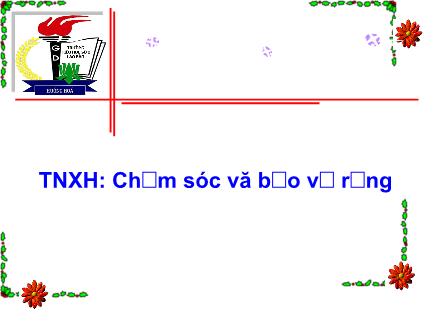 Bài giảng Tự nhiên và Xã hội Lớp 1 - Chăm sóc và bảo vệ răng - Trường Tiểu học Nguyễn Trãi