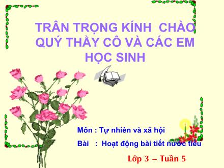 Bài giảng Tự nhiên và Xã hội Lớp 3 - Hoạt động bài tiết nước tiểu - Trường Tiểu học Nguyễn Trãi