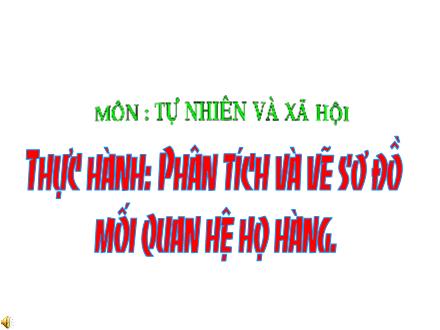 Bài giảng Tự nhiên và Xã hội Lớp 3 - Thực hành Phân tích và vẽ sơ đồ mối quan hệ họ hàng - Trường Tiểu học Nguyễn Trãi