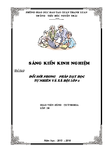 SKKN Đổi mới phương pháp dạy học Tự nhiên và Xã hội Lớp 2 - Dương Quỳnh Hoa