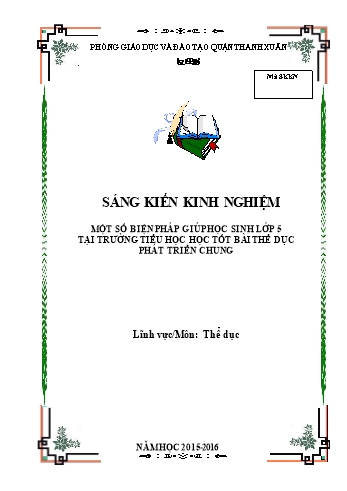 SKKN Một số biện pháp giúp học sinh Lớp 5 tại trường Tiểu học học tốt bài thể dục phát triển chung