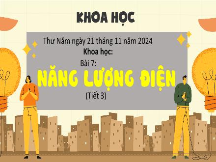 Bài giảng Khoa học Lớp 5 (Cánh diều) - Bài 7: Năng lượng điện (Tiết 3) - Năm học 2024-2025