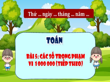 Bài giảng Toán Lớp 4 (Cánh diều) - Bài 5: Các số trong phạm vi 1000 000 (Tiếp theo)