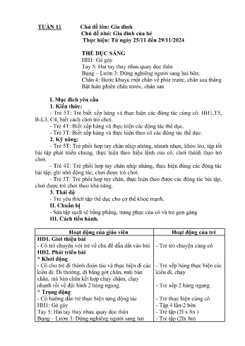 Giáo án Mầm non - Chủ đề lớn: Gia đình - Chủ đề nhỏ: Gia đình của bé - Năm học 2024-2025 - Phàn Thị Phượng