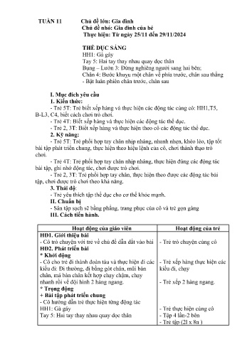 Giáo án Mầm non - Chủ đề lớn: Gia đình - Chủ đề nhỏ: Gia đình của bé - Năm học 2024-2025 - Phan Thị Tuyên