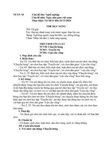 Giáo án Mầm non - Chủ đề lớn: Nghề nghiệp - Chủ đề nhỏ: Ngày nhà giáo Việt Nam - Năm học 2024-2025 - Đặng Vũ Kiều Anh